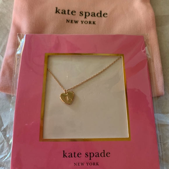 Kate Spade Heart Initial Necklace 